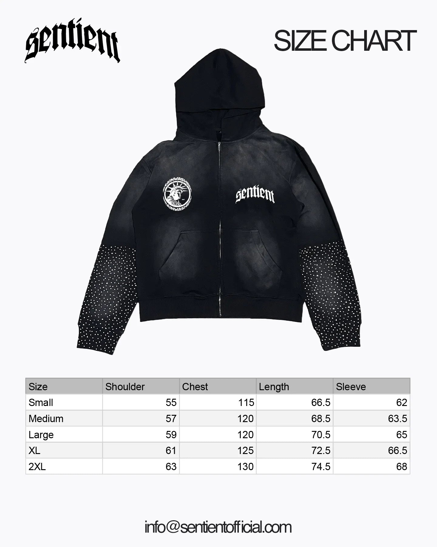 Brainwashed Rhinestone Hoodie