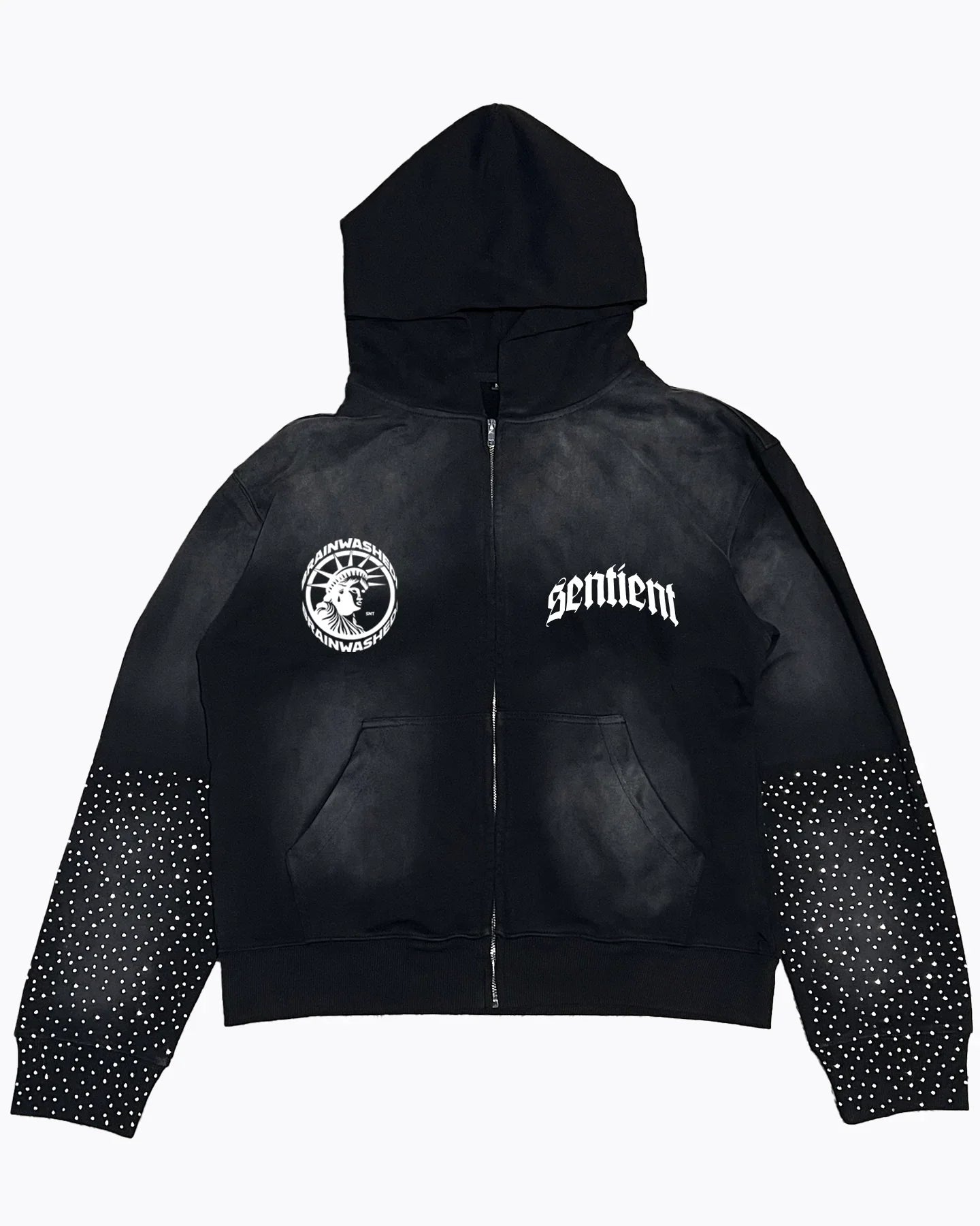 Brainwashed Rhinestone Hoodie