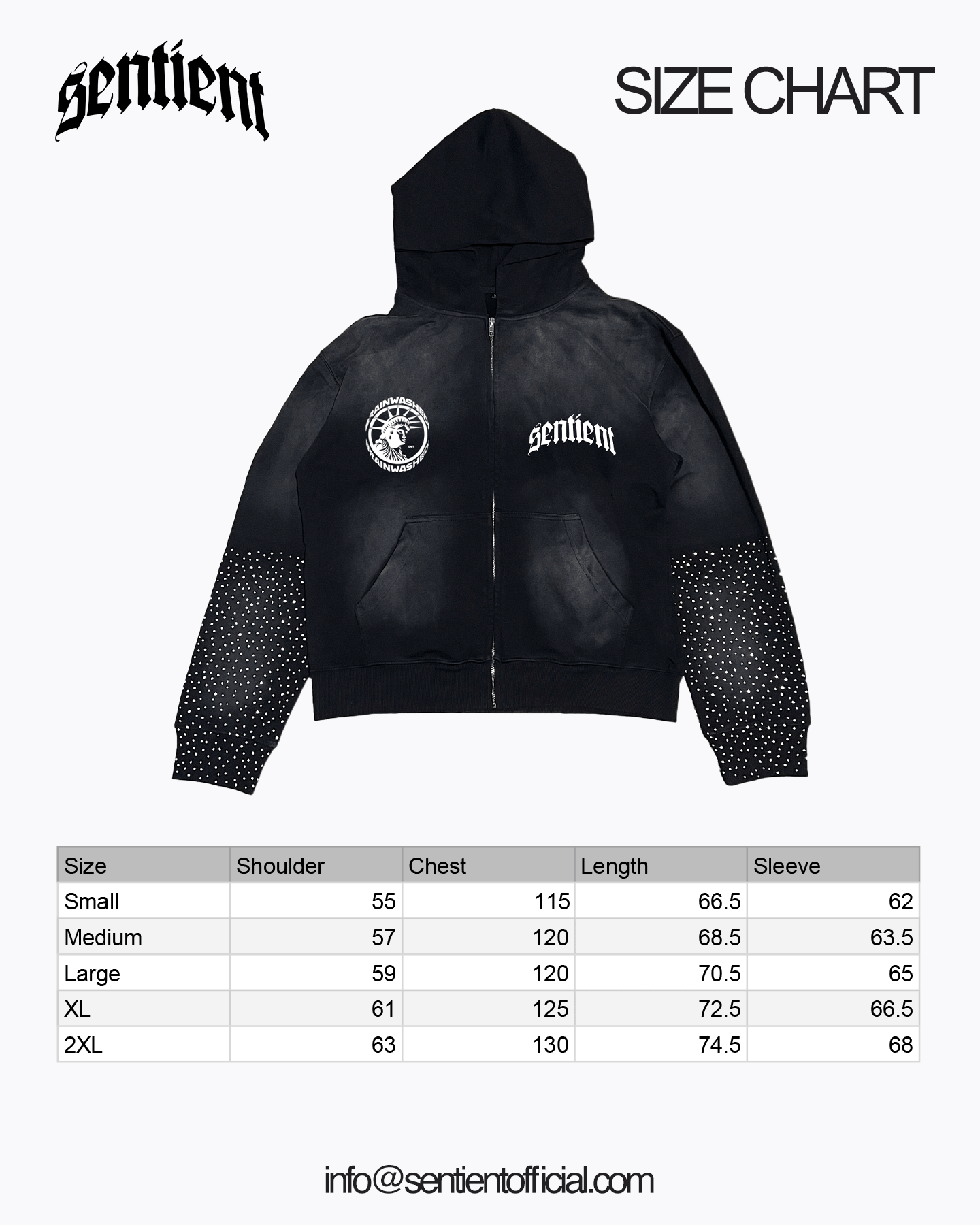 Brainwashed Rhinestone Hoodie