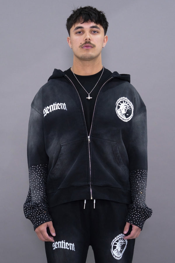 Brainwashed Rhinestone Hoodie