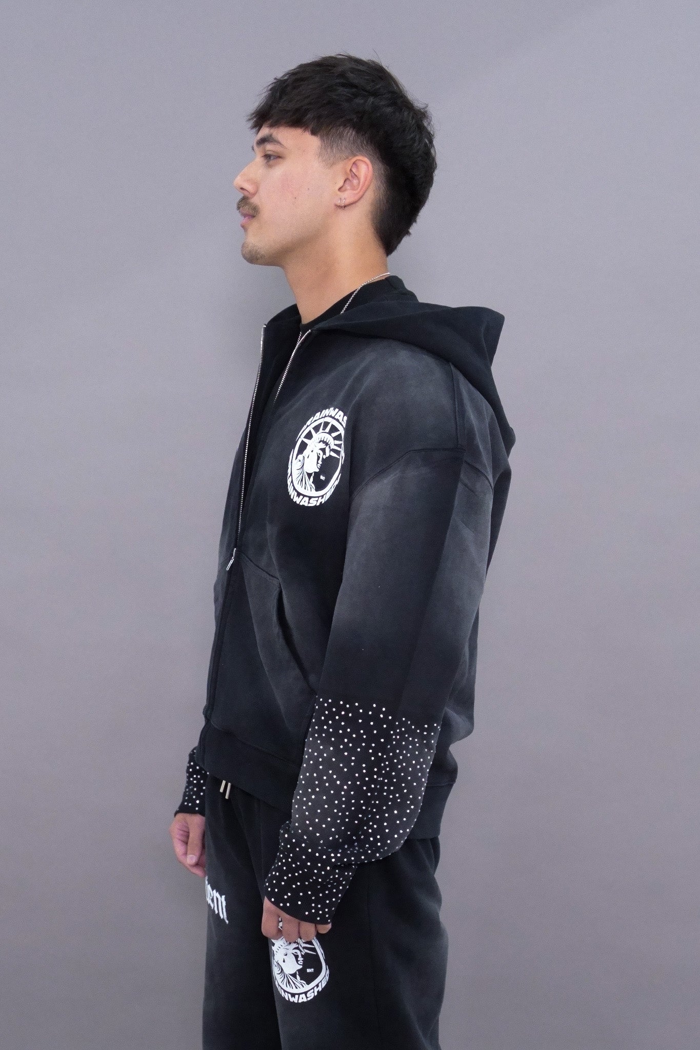 Brainwashed Rhinestone Hoodie