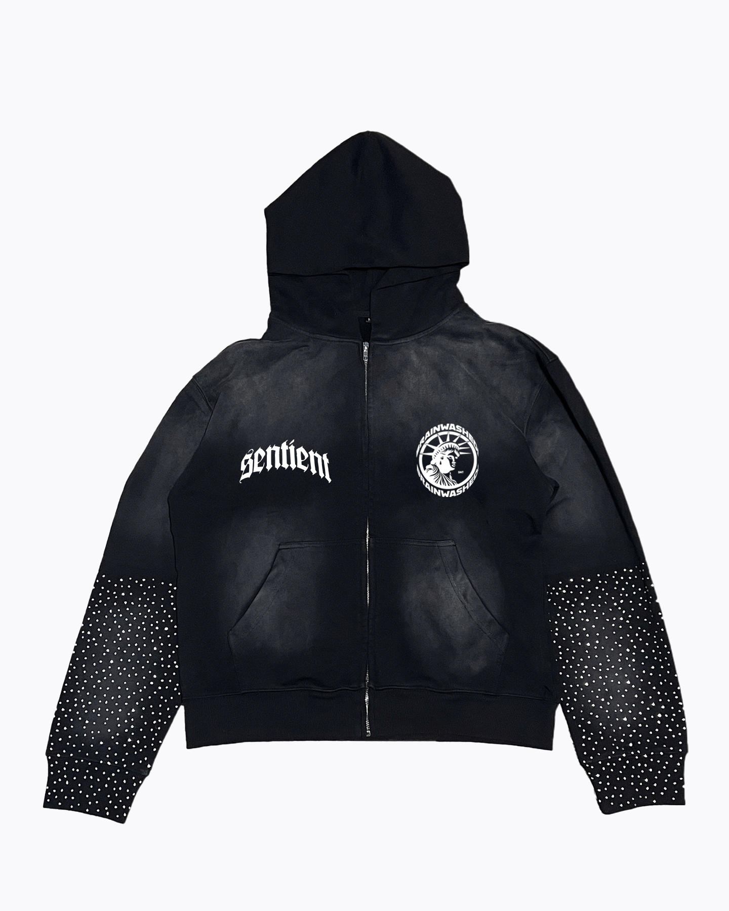 Brainwashed Rhinestone Hoodie