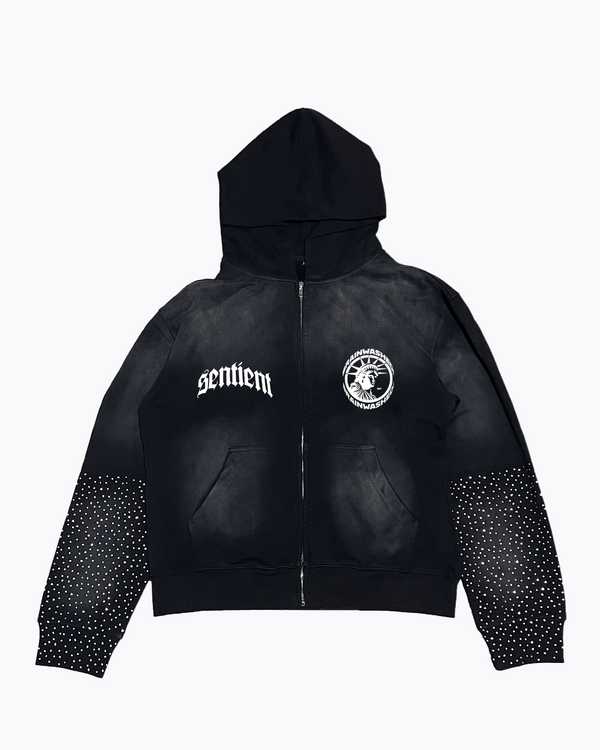 Brainwashed Rhinestone Hoodie