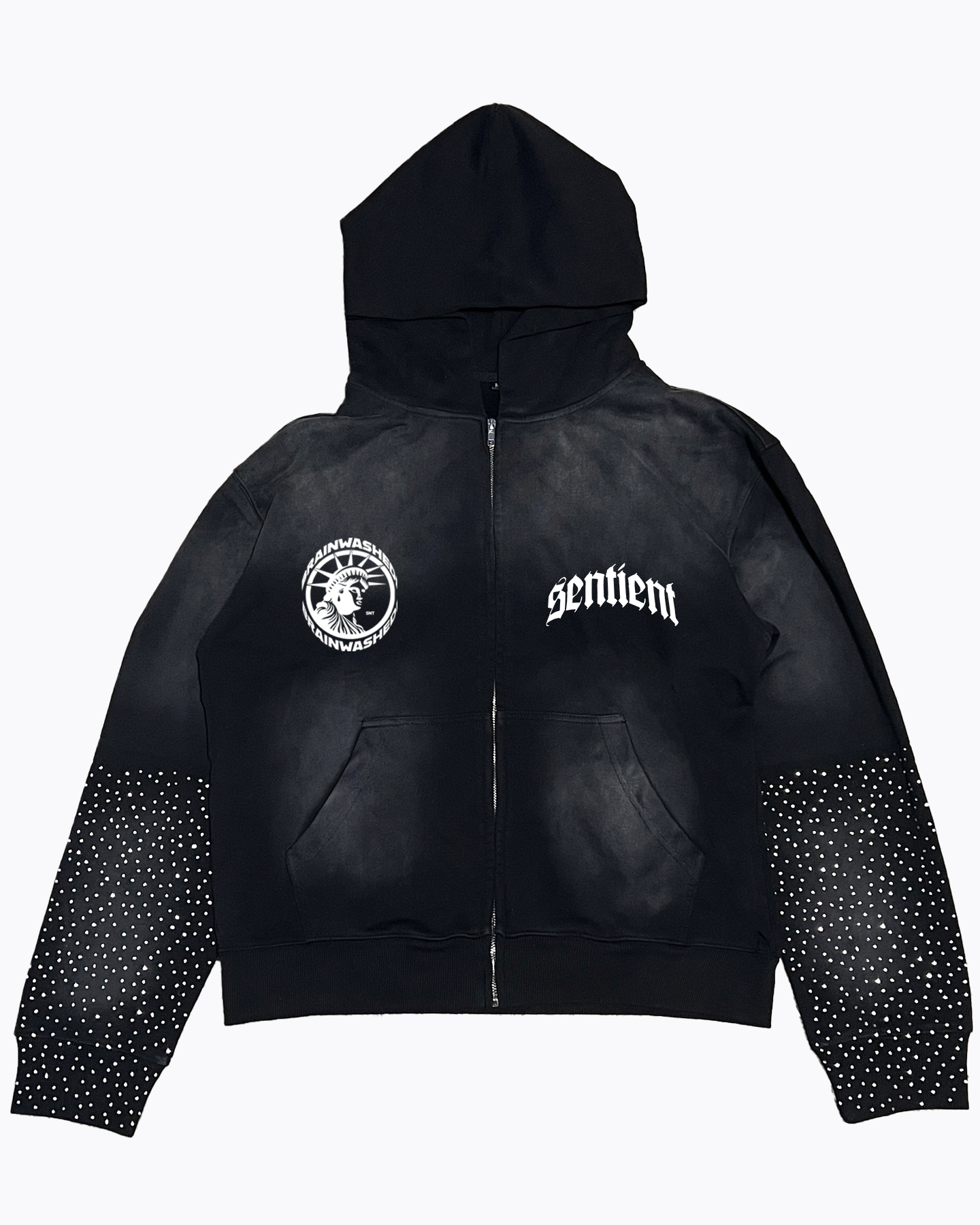 Brainwashed Rhinestone Hoodie