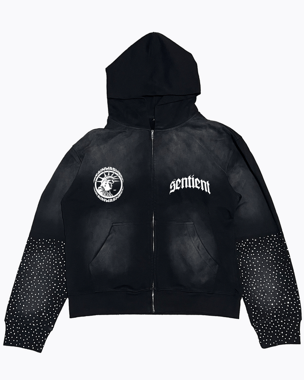 Brainwashed Rhinestone Hoodie