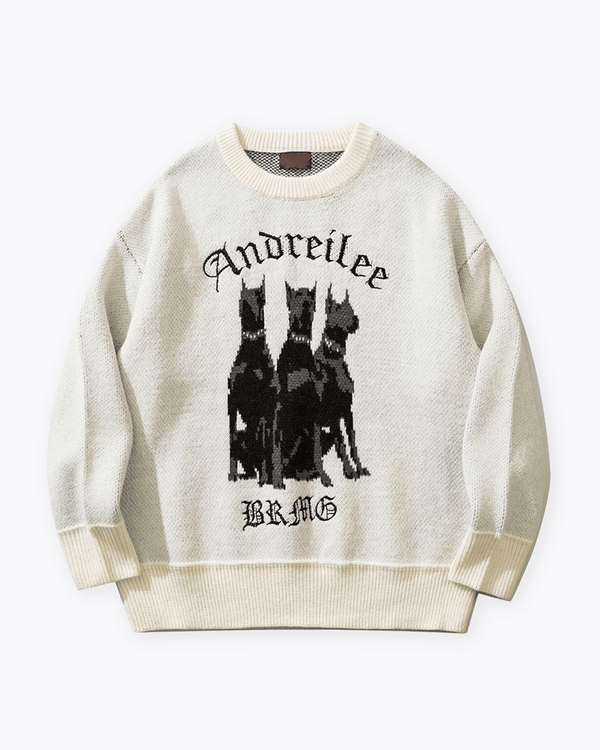 'Andreilee' Doberman Pinscher Knit Khaki - Sentient Official