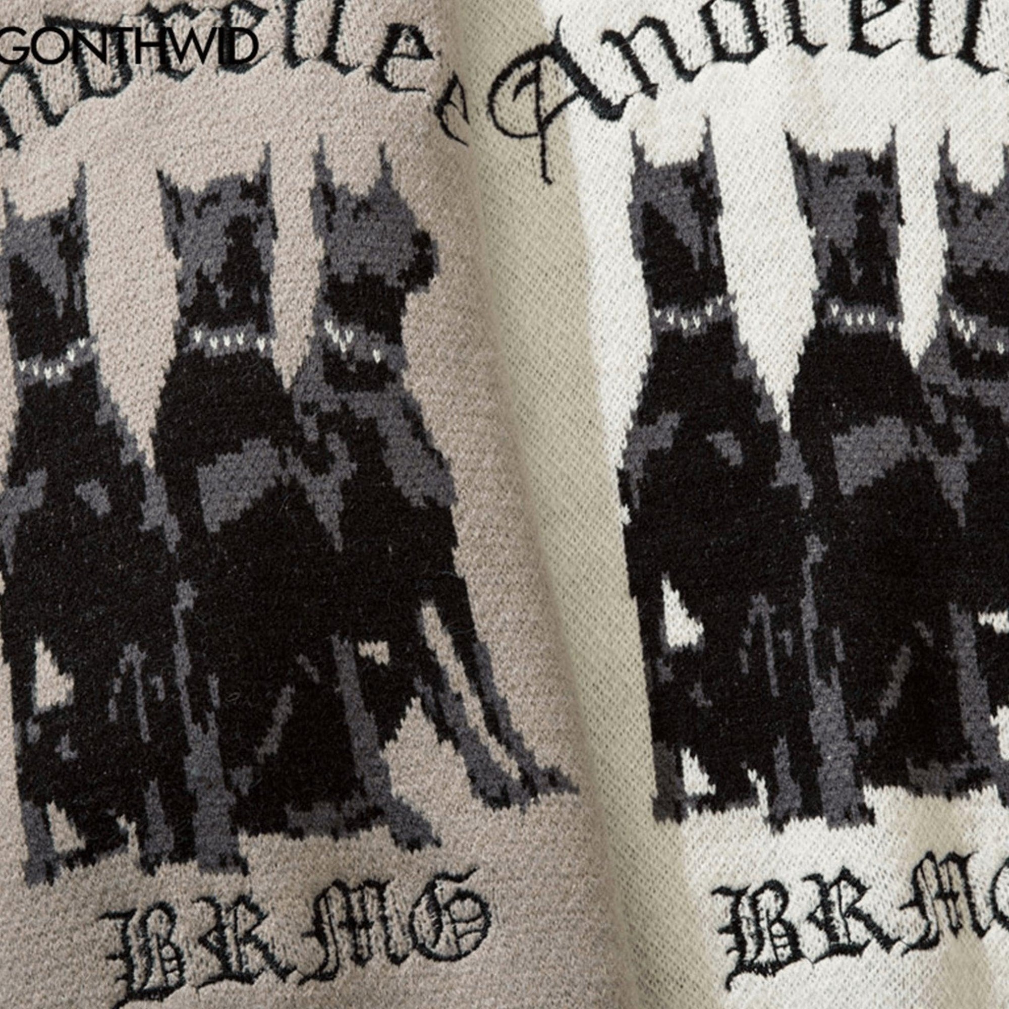 'Andreilee' Doberman Pinscher Knit Khaki - Sentient Official