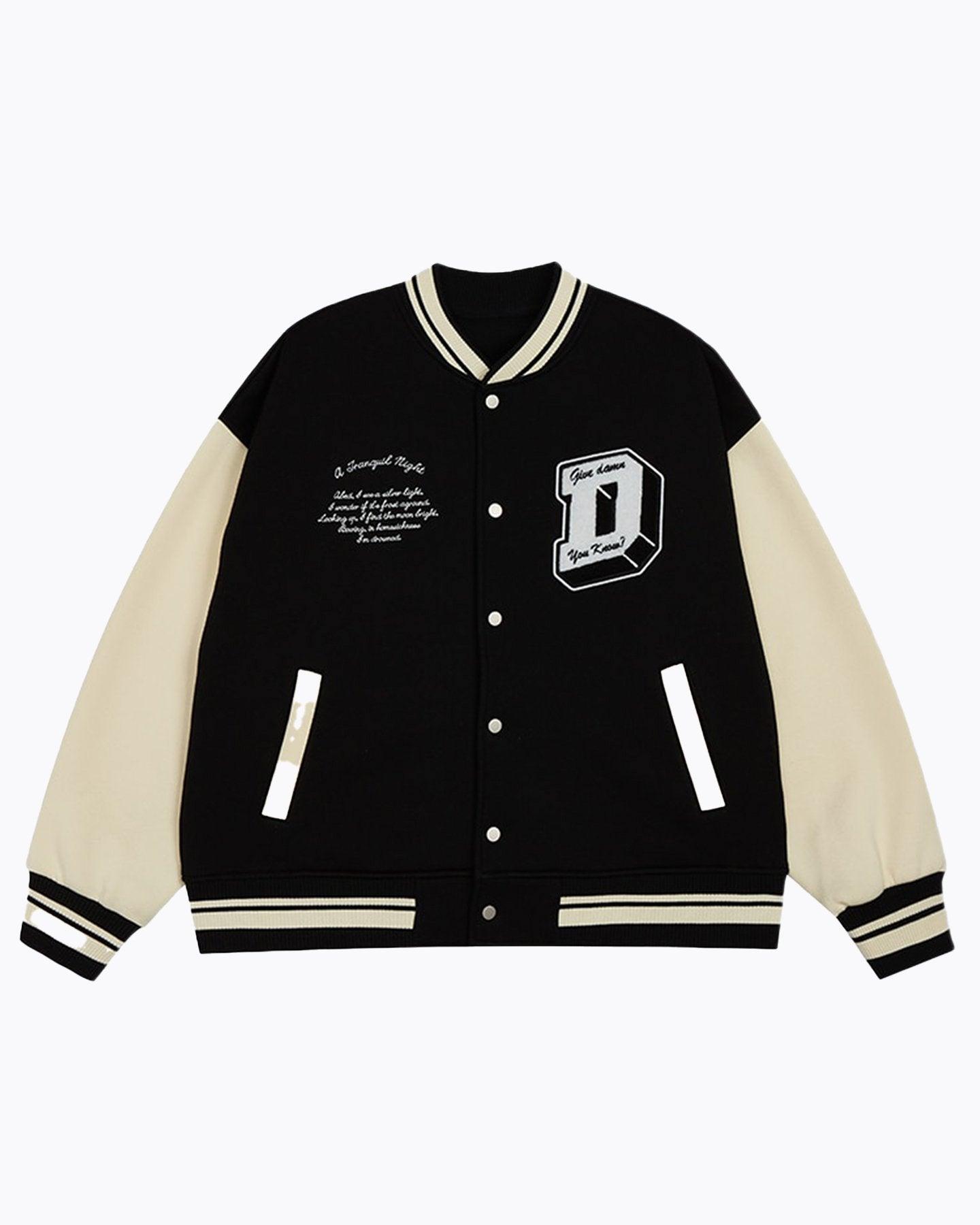 Sentient Official - Sentient X Inflation  Fleece Varsity Jacket.  All gender clothing, Clothing, jacket, jackets, Men's Clothing, Men's Jackets, Women's Clothing, Women's Jackets